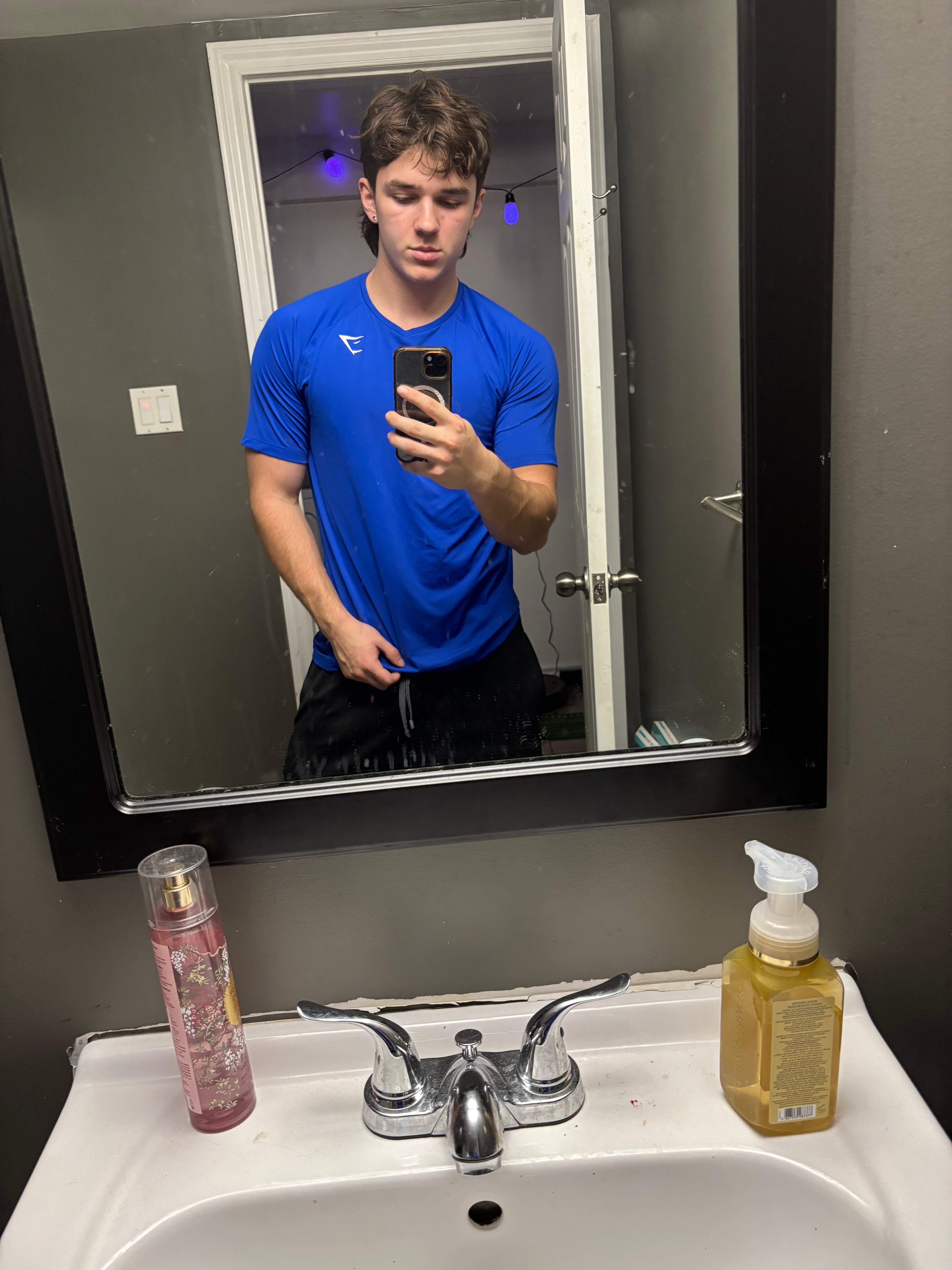 Blue Gymshark Short Sleeve Tee-Shirt