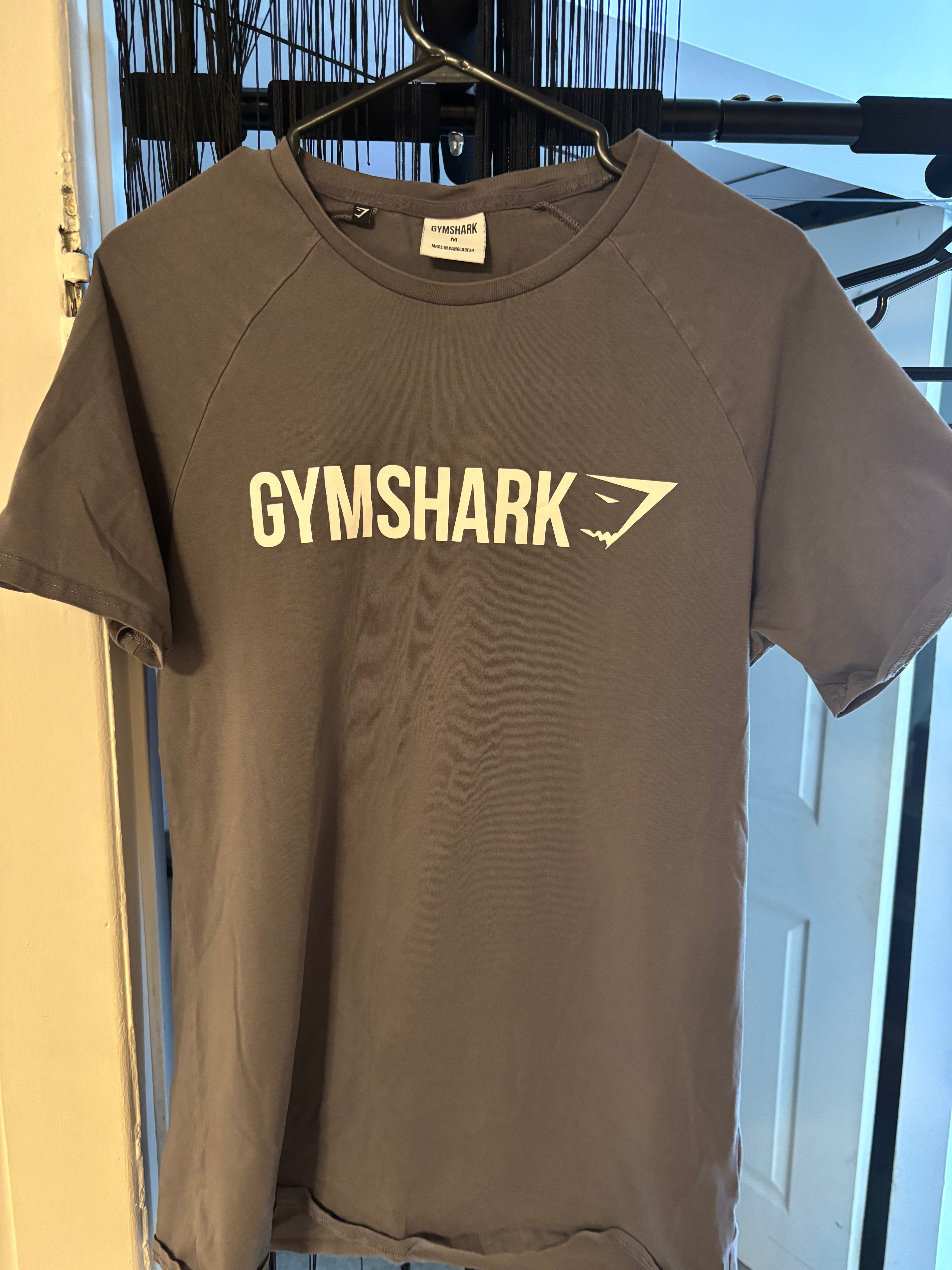 Grey Gymshark Short Sleeve Tee-Shirt