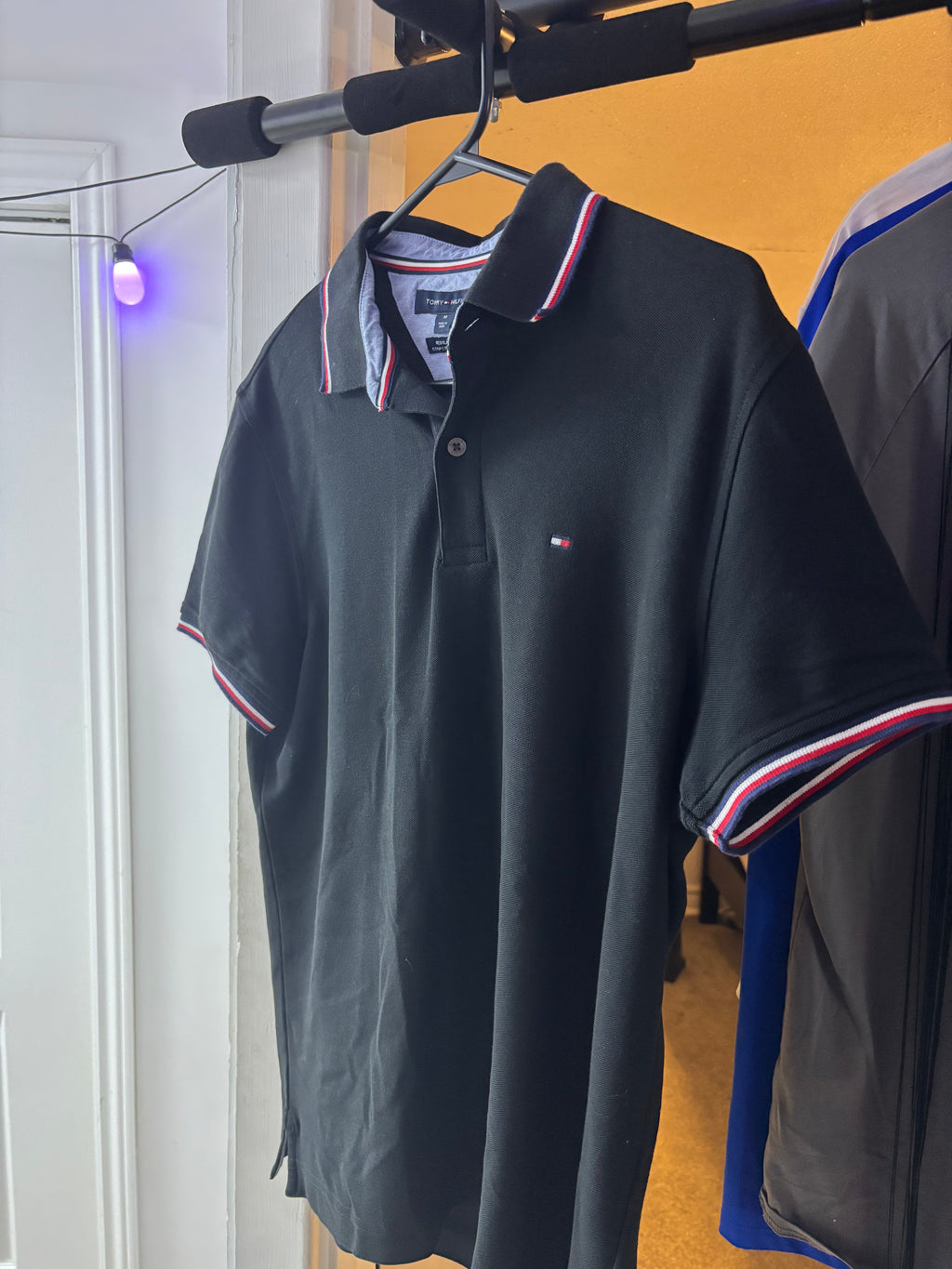 Black Tommy Hilfiger Polo